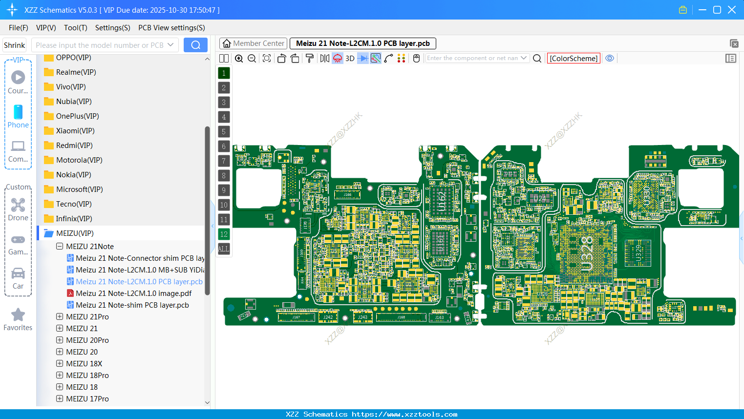Meizu 21 Note-L2CM.1.0 PCB Layer